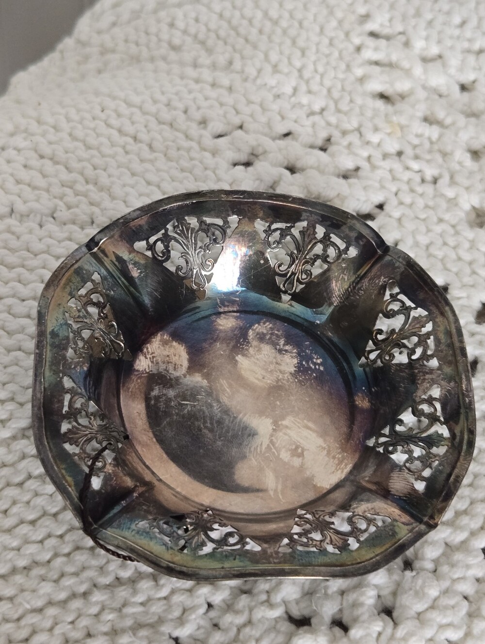 Antique Ryrie Bros Sterling Silver Pierced Bonbon Dish - Edwardian Era - Picture 4 of 7
